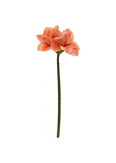 Amaryllis fiore Artificiale 67cm Rosa Rosa Salmone