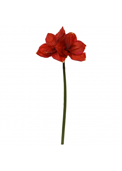 Amaryllis fiore Artificiale 67cm Rosso