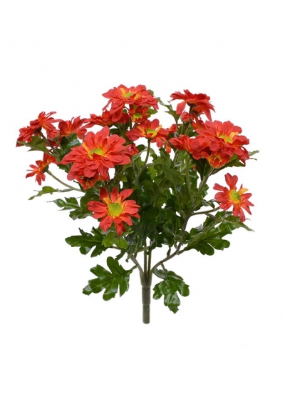 Crisantemo Bouquet Artificiale 35cm Arancione