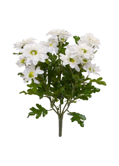Crisantemo Bouquet Artificiale 35cm Crema