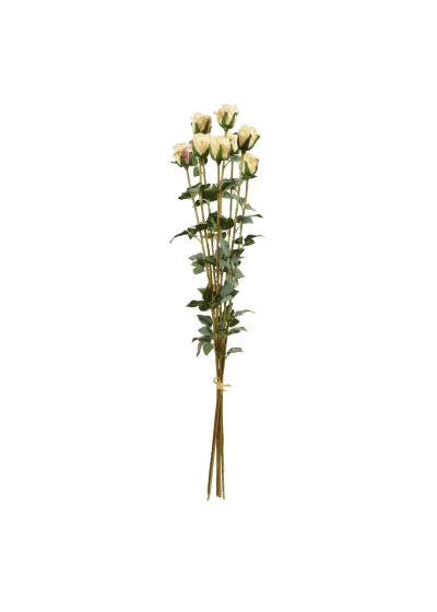 Fascio di Rose Artificiali x8 70cm Crema
