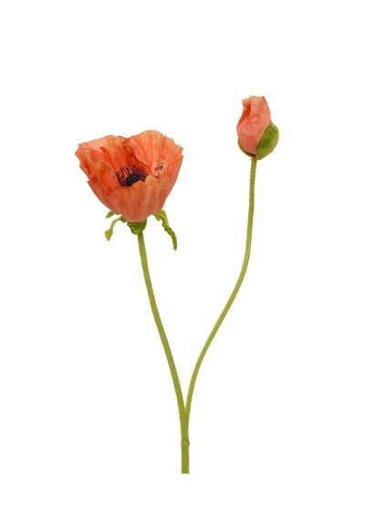 Papavero Deluxe fiore Artificiale 70cm Arancione