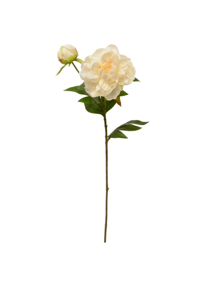 Peonia fiore Artificiale 69cm Crema