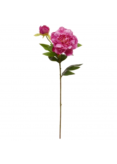 Peonia fiore Artificiale 69cm Viola Porpora
