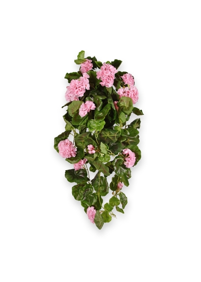 Geranio Pianta Pendente Artificiale Deluxe 70cm Rosa