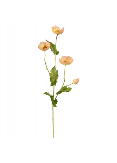 Papavero ramo Artificiale 60cm Rosa Rosa Salmone