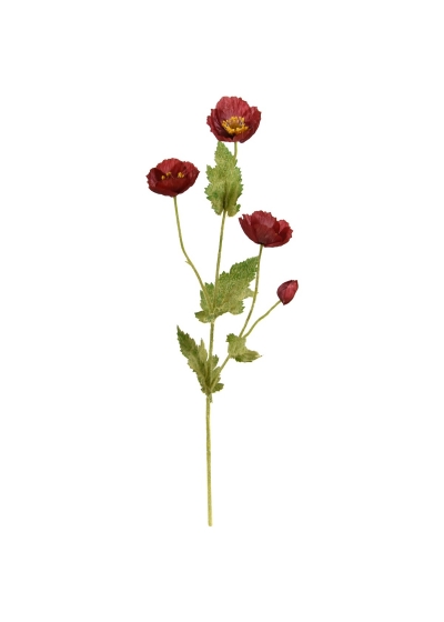 Papavero ramo Artificiale 60cm Rosso