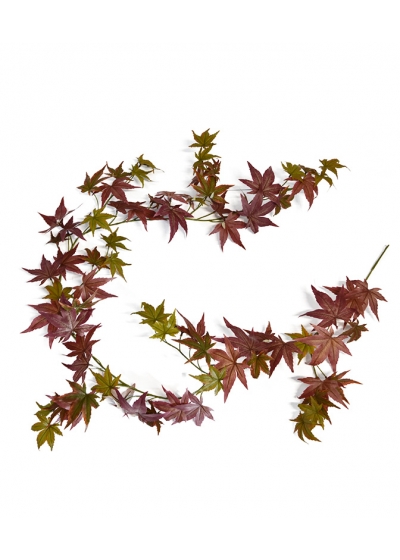 Acero autunnale Ghirlanda Pianta Pendente Artificiale 180cm - Bordeaux