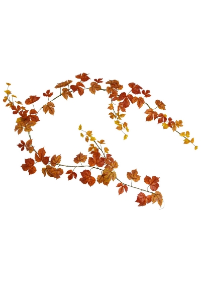 Acero Ghirlanda Artificiale 180cm - autunnale Arancione