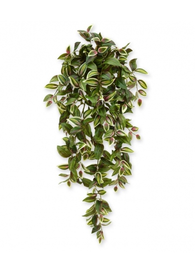Tradescantia Pianta Artificiale Pendente 100cm - Variegato