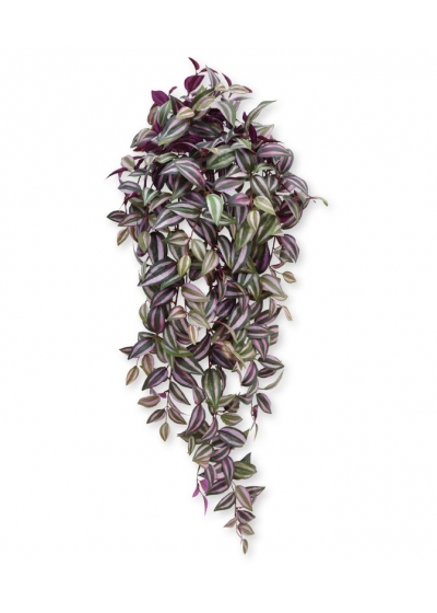 Tradescantia Pianta Artificiale Pendente 100cm - Viola Porpora