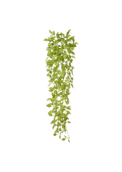 Tradescantia Pianta Pendente Artificiale Verde-Variegato 90cm