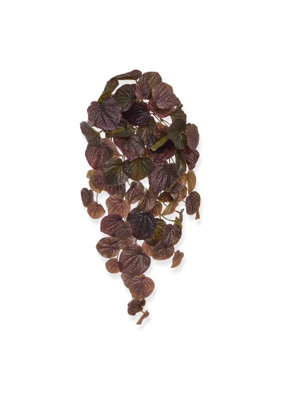 Peperomia Caperata Pianta Artificiale Pendente 60cm - Borgogna