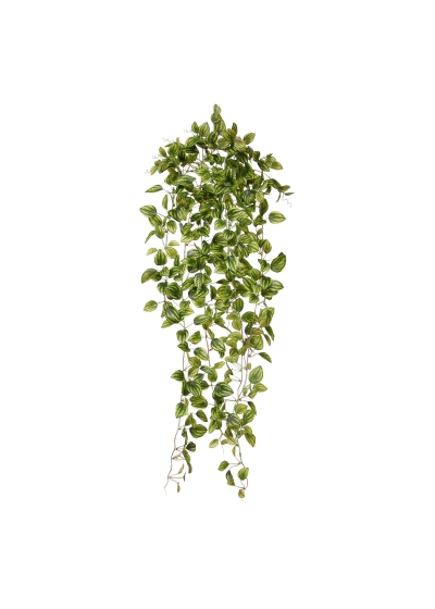 Peperomia Pianta Pendente Artificiale Variegato 90cm