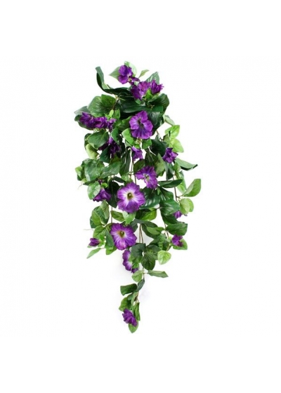 Petunia Artificiale Deluxe Pendente 80cm - Viola Porpora