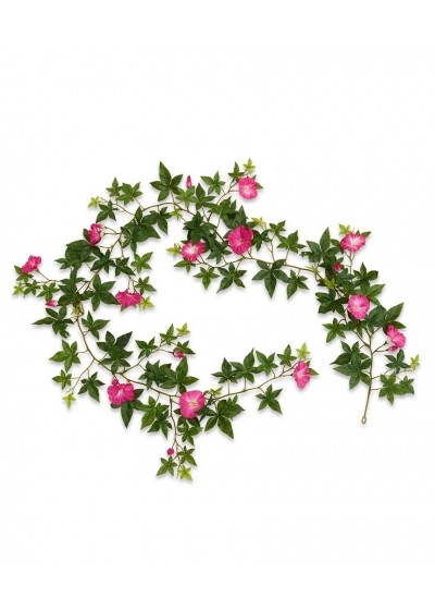 Petunia Ghirlanda Artificiale Pendente 180cm - ciliegia