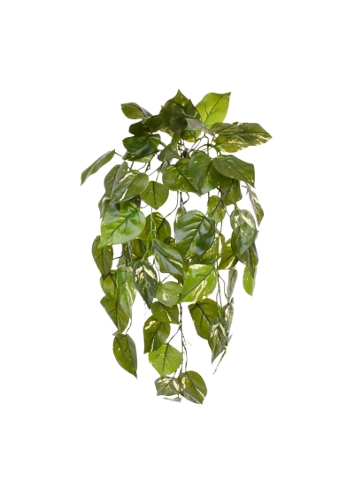 Pothos Pianta Pendente Deluxe Artificiale 70cm - Variegato - Ignifugo