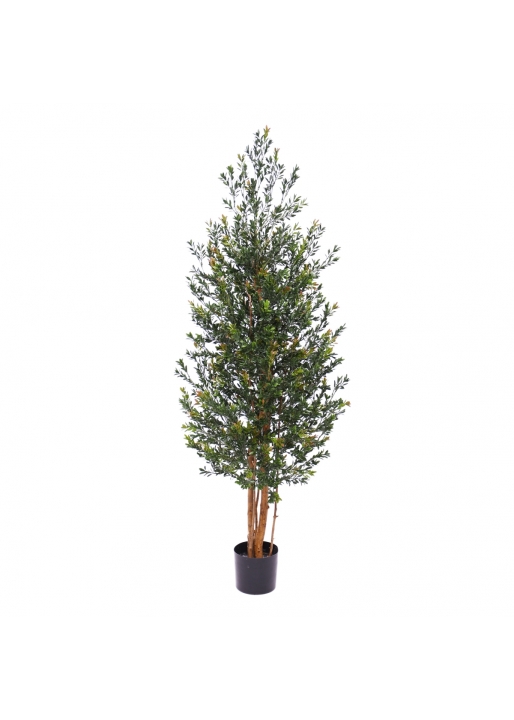 Bosso siepe Artificiale 165cm Verde/Rosso