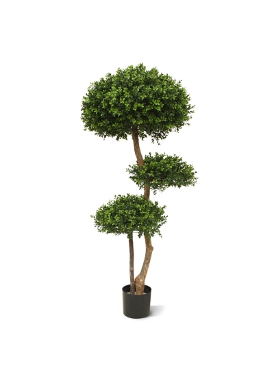 Buxus sfera Deluxe x3 Pianta Artificiale 140cm - UV Resistente