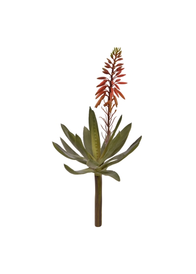 Aloe Vera Pianta Artificiale 30cm Rosso
