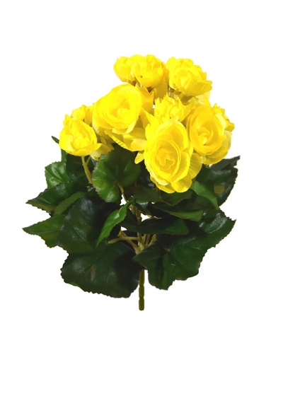 Begonia Pianta Artificiale 20cm - Giallo