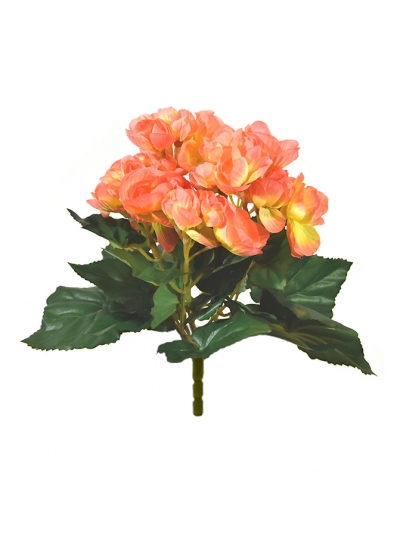 Begonia Pianta Artificiale 20cm - Rosa Salmone