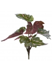 Begonia Rex Pianta Artificiale Verde Rosso 20cm