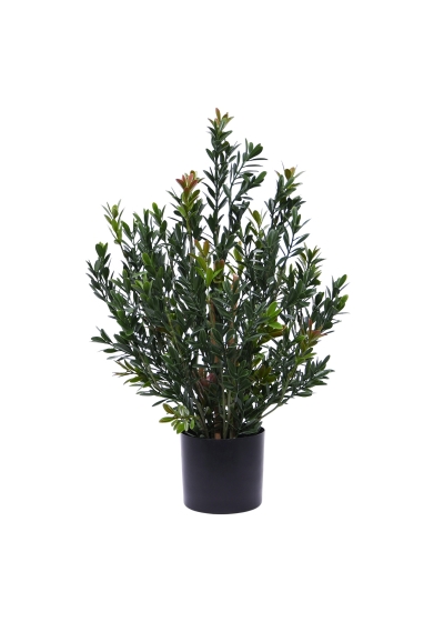 Bosso siepe Artificiale 50cm Verde/Rosso