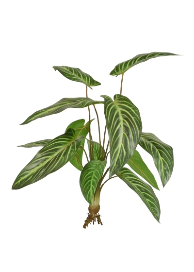 Caladium Lindenii Pianta Artificiale 50cm