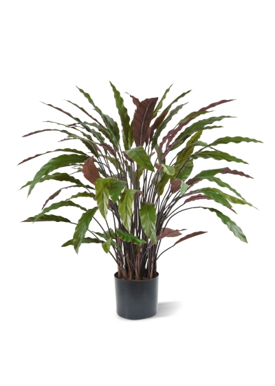 Calathea Artificiale 85cm - Verde/Rosso