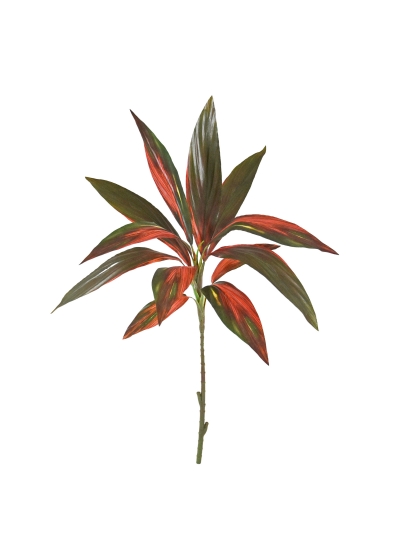 Dracena Ignifugoagrans Pianta Artificiale 70cm Verde-Rosso