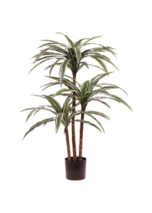 Dracena Pianta Artificiale Deluxe Verde-Variegato 95cm