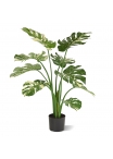 Monstera Deliciosa Pianta Artificiale 95cm - Verde/Variegato