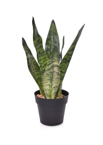 Sansevieria Pianta Artificiale 30cm Verde