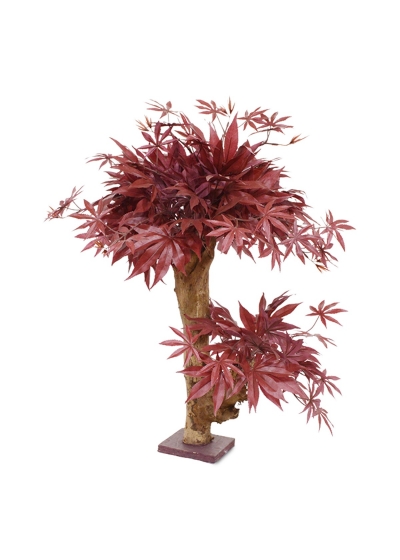 Acero Bonsai Albero Artificiale 60cm - Borgogna