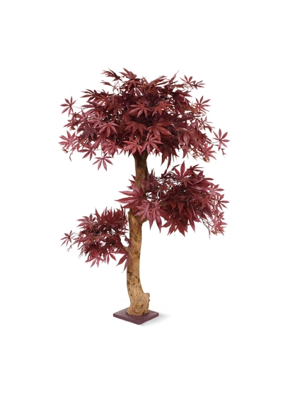 Acero Bonsai Albero Artificiale 95cm - Borgogna