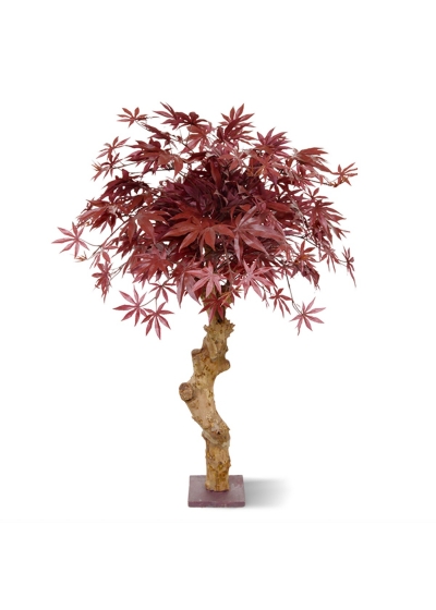 Acero Bonsai Albero Artificiale su tronco 85cm - Borgogna
