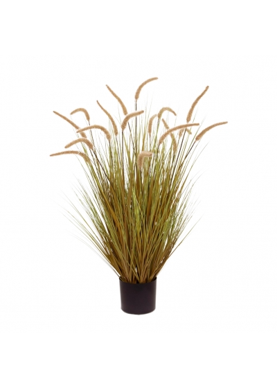 Pennisetum Pianta di Erba Artificiale 95cm Marrone
