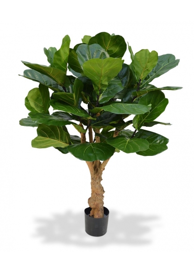 Ficus Lyrata Deluxe Pianta Artificiale su tronco 125cm