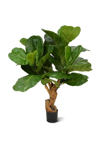Ficus Lyrata Deluxe Pianta Artificiale su tronco 80cm