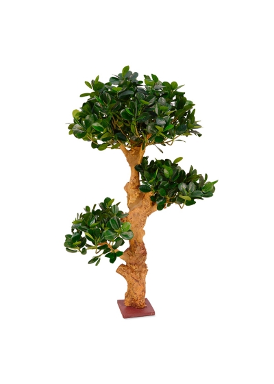 Ficus Panda Bonsai x3 Albero Artificiale su base 90cm