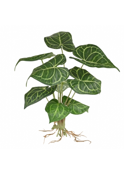 Anthurium Clarinervium Pianta Artificiale 35cm