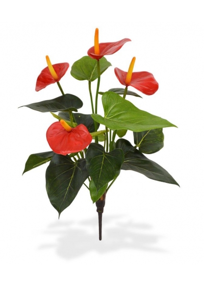 Anthurium Pianta Artificiale 40cm - Rosso