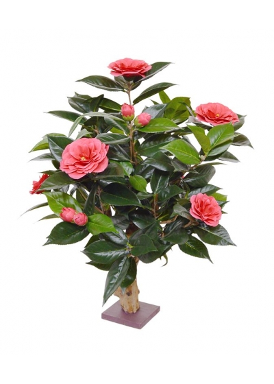 Camelia Pianta Artificiale su base 65cm - Rosa