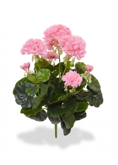 Geranio Pianta Artificiale 40cm - Rosa