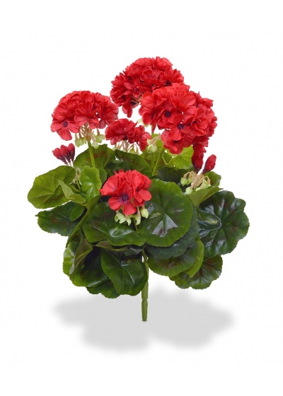 Geranio Pianta Artificiale 40cm - Rosso