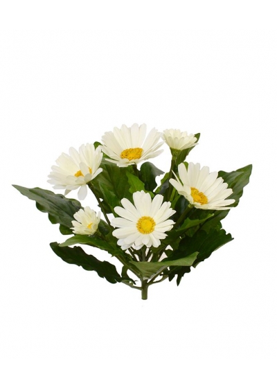 Gerbera Bouquet Artificiale 30cm Crema