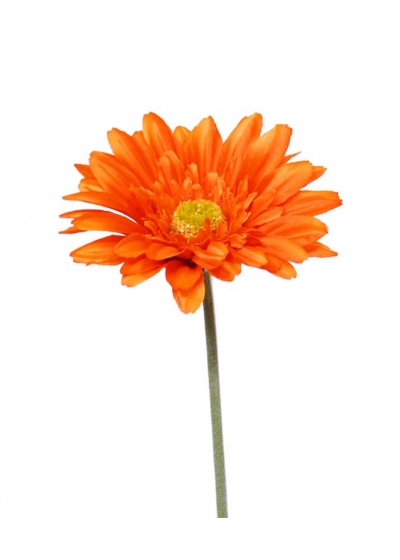 Gerbera fiore Artificiale a stelo 60cm Arancione