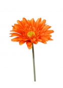 Gerbera fiore Artificiale a stelo 60cm Arancione