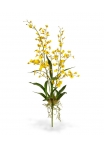 Oncidium Deluxe Orchidea Pianta Artificiale 80cm - Giallo